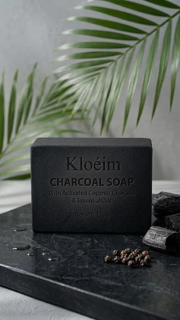 Charcoal soap : 100g